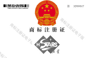 好消息，恒星組合商標申請注冊成功！